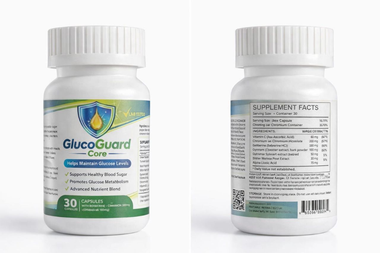 GlucoGuard Core supplement bottle